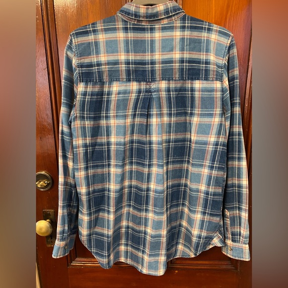 American Eagle Plaid Button Down Shirt - Women’s Size M Boyfriend Fit - Picture 2 of 6